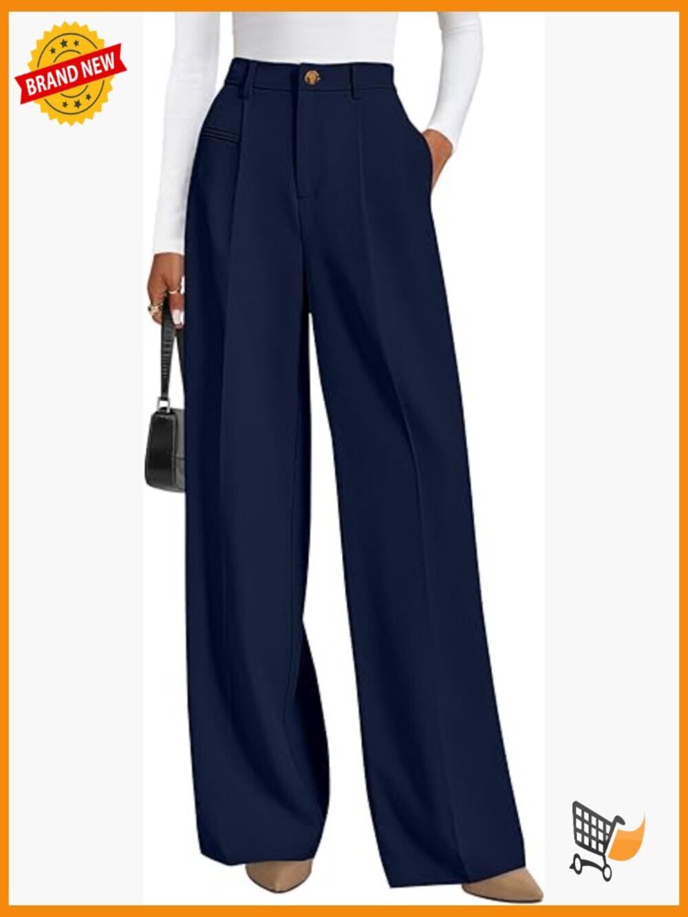 Wide Leg Dress Pants Business Casual Work Palazzo Trousers High Waisted Slacks